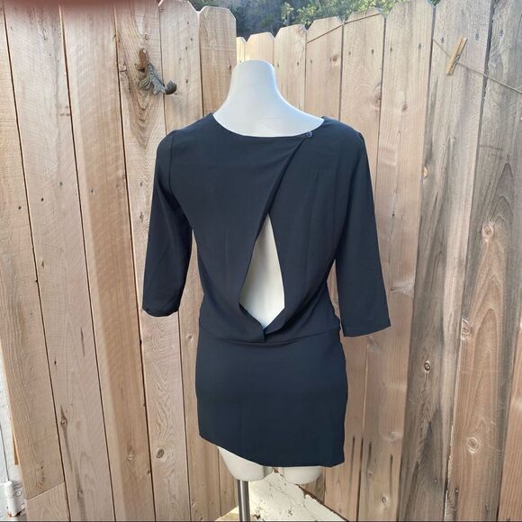 IRO Dark gray Draped Pleated Open Back Mini dress size 0 - Picture 5 of 13